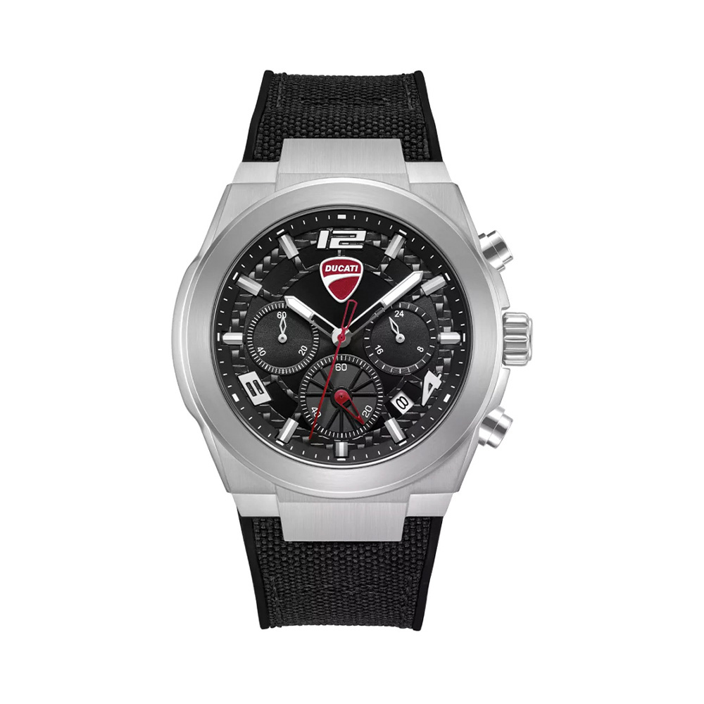 Picture of Ducati Chronograph Black Transparent Dial Silicone Strap Watch For Men DTWGC0002004