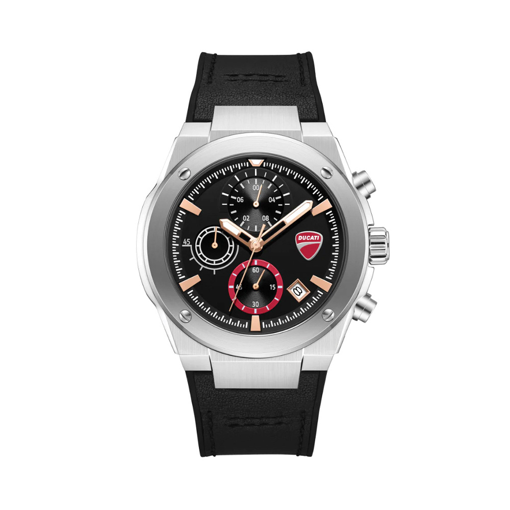 Picture of Ducati Chronograph Black Dial Silicone Strap Watch For Men DTWGO0003101