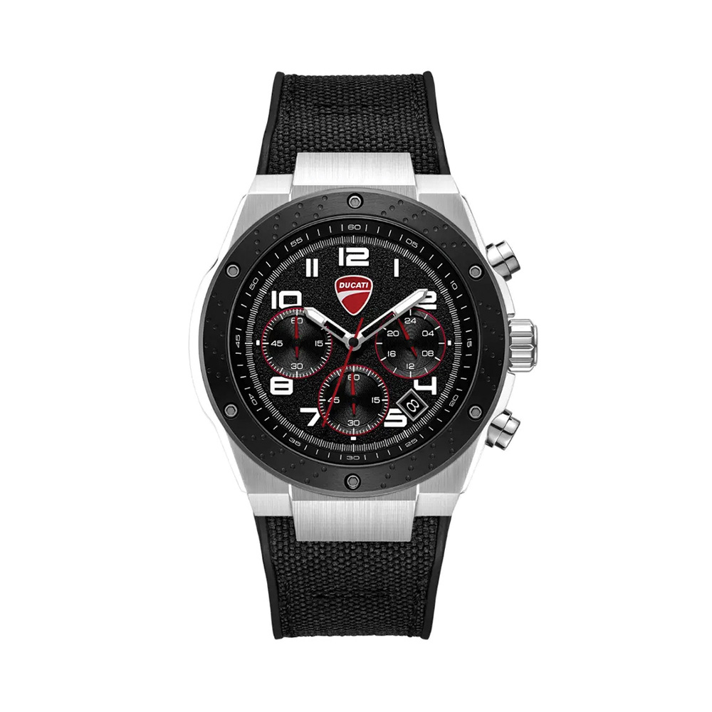 Picture of Ducati Black Dial Silicone Nylon Strap Watch For Men DTWGO0002501