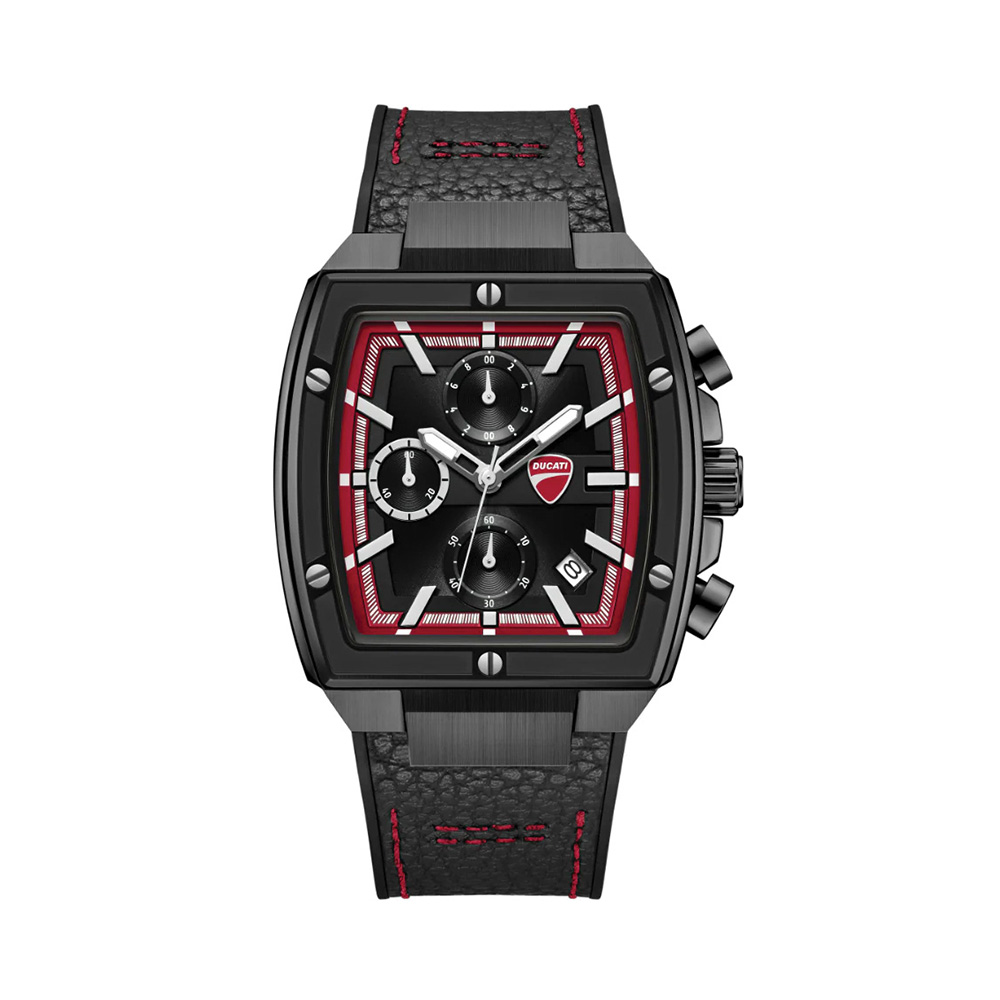 Picture of Ducati Chronograph Black Dial High Quality Silicone Strap Watch For Men DTWGC0003403
