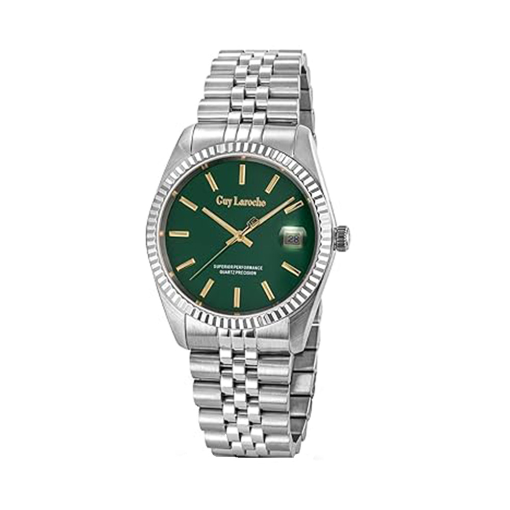 Picture of Guy Laroche Anthony Swiss Quartz Green Dial Stainless Steel Watch For Men GLWGH0004703