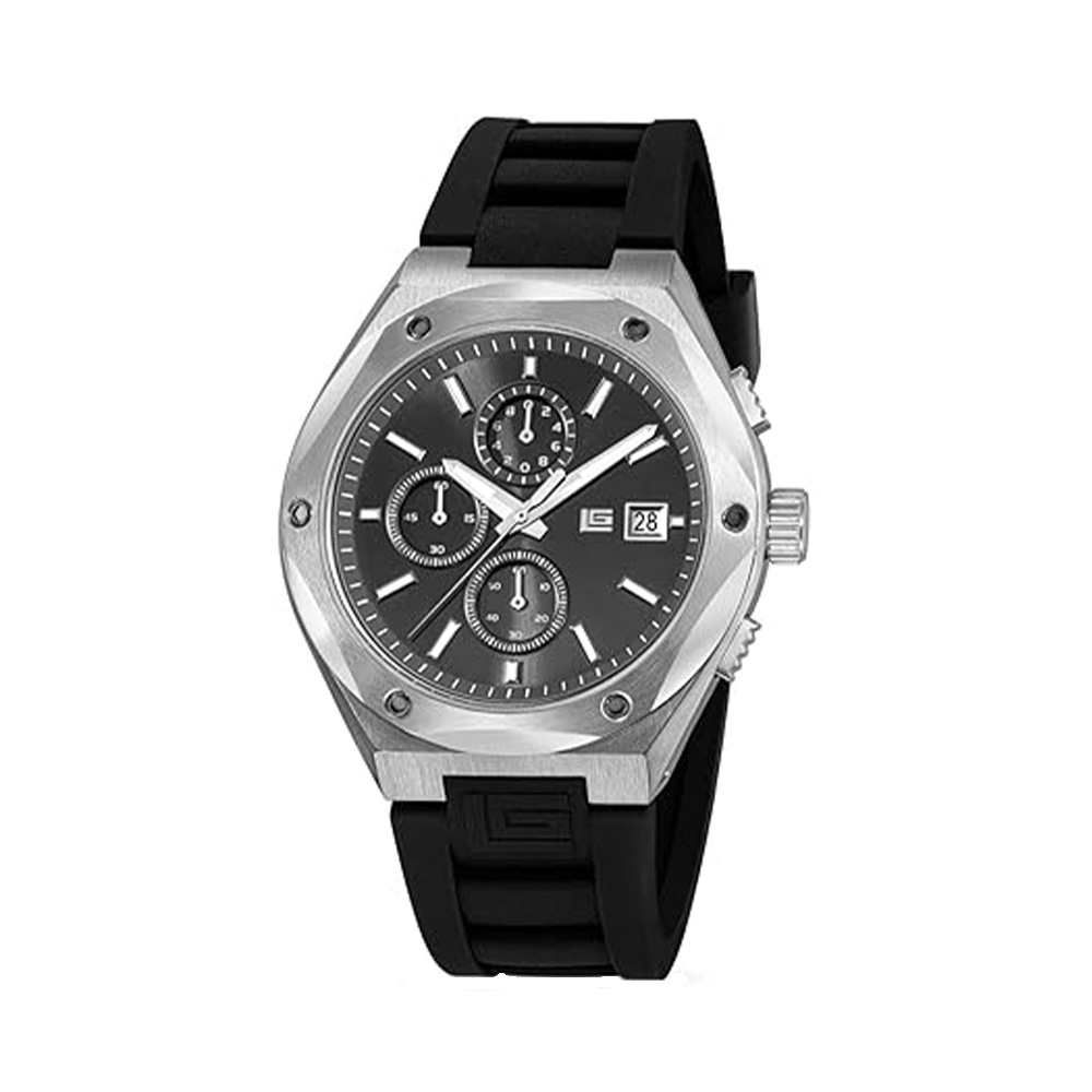 Picture of Guy Laroche Renaud Quartz Chronograph Grey Dial Rubber Strap Watch For Men GLWGM0003607