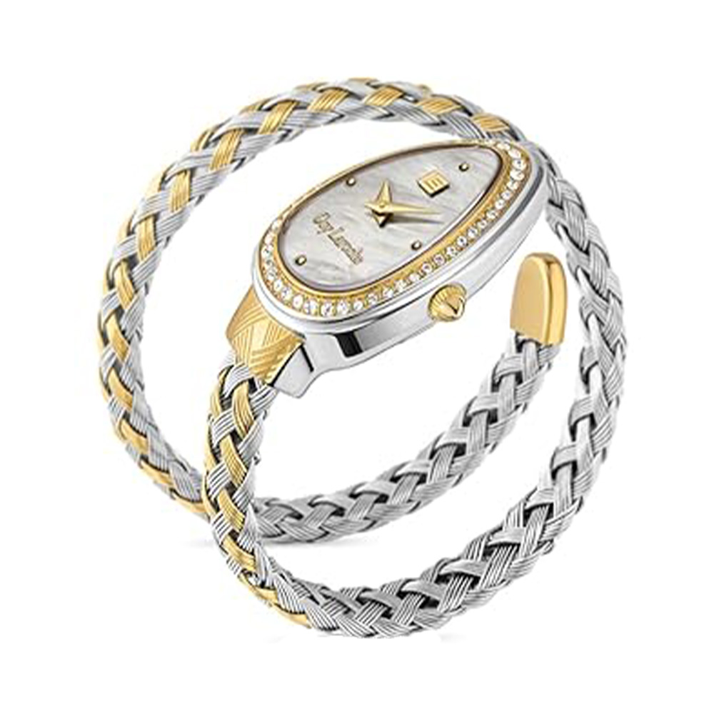 Picture of Guy Laroche Adele Quartz White Oval Dial Gold Tone Watch For Women GLWLG0002403