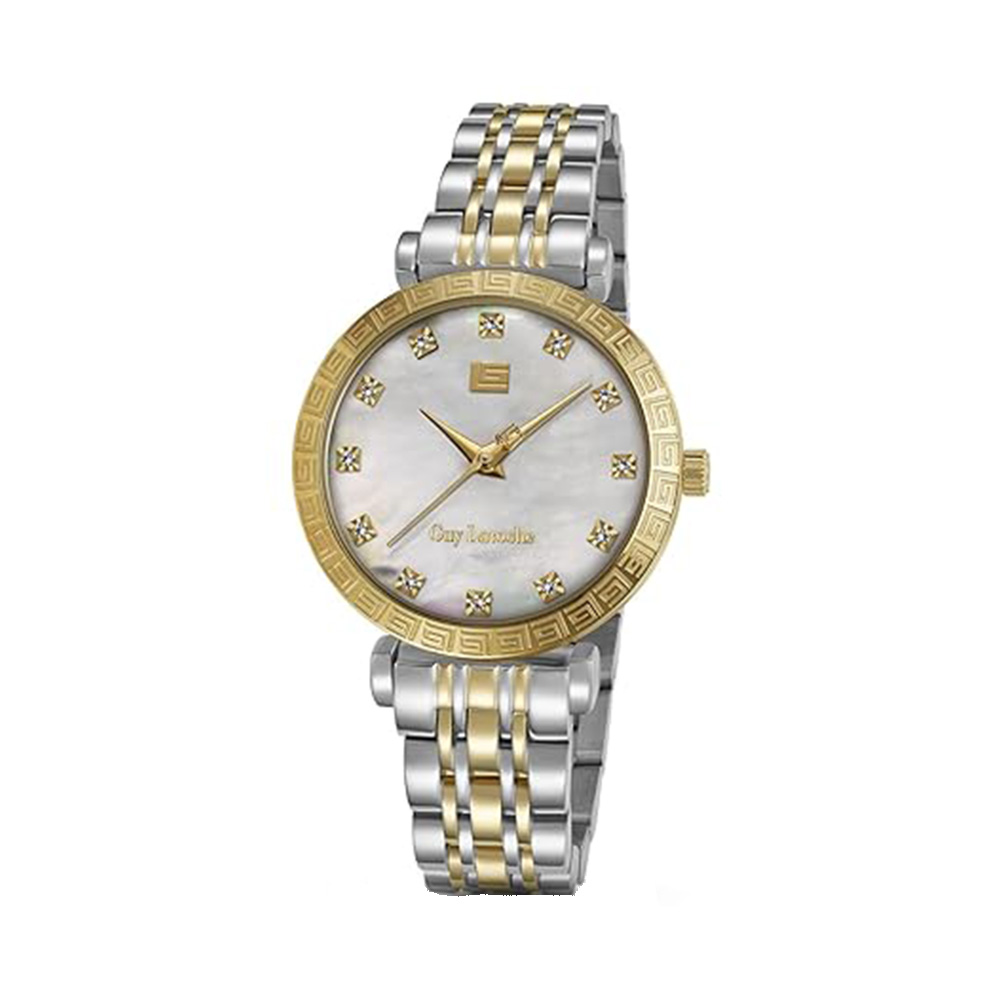 Picture of Guy Laroche Elodie Quartz White Round Dial Gold Tone Watch For Women GLWLG0002703