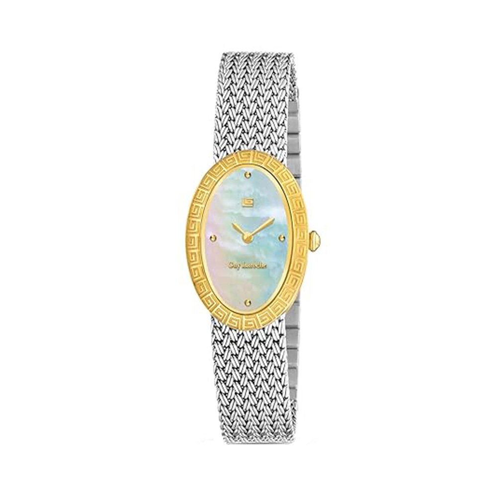 Picture of Guy Laroche Emma Quartz White Oval Dial Silver Tone Watch For Women GLWLG0001502