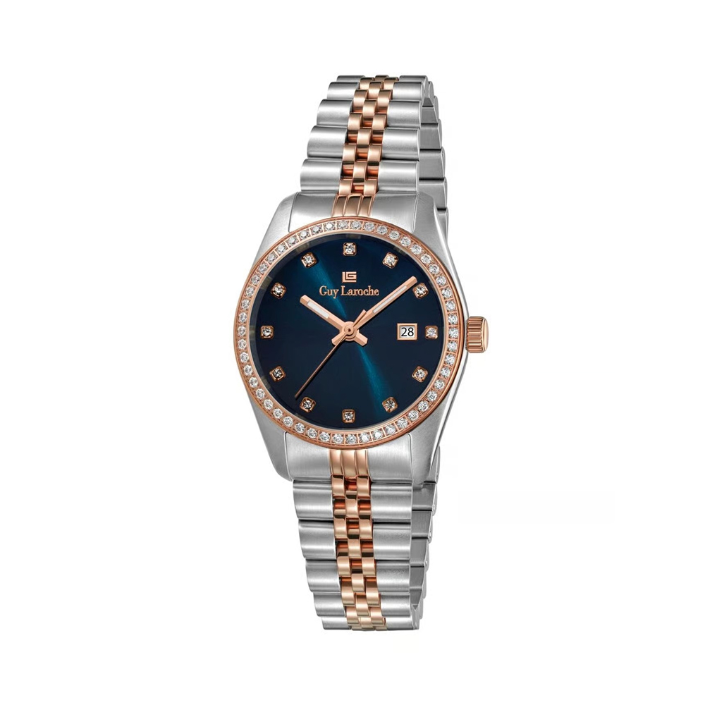 Picture of Guy Laroche Rosalie Quartz Blue Dial Two Tone Stainless Steel Watch For Women GLWLG0002807