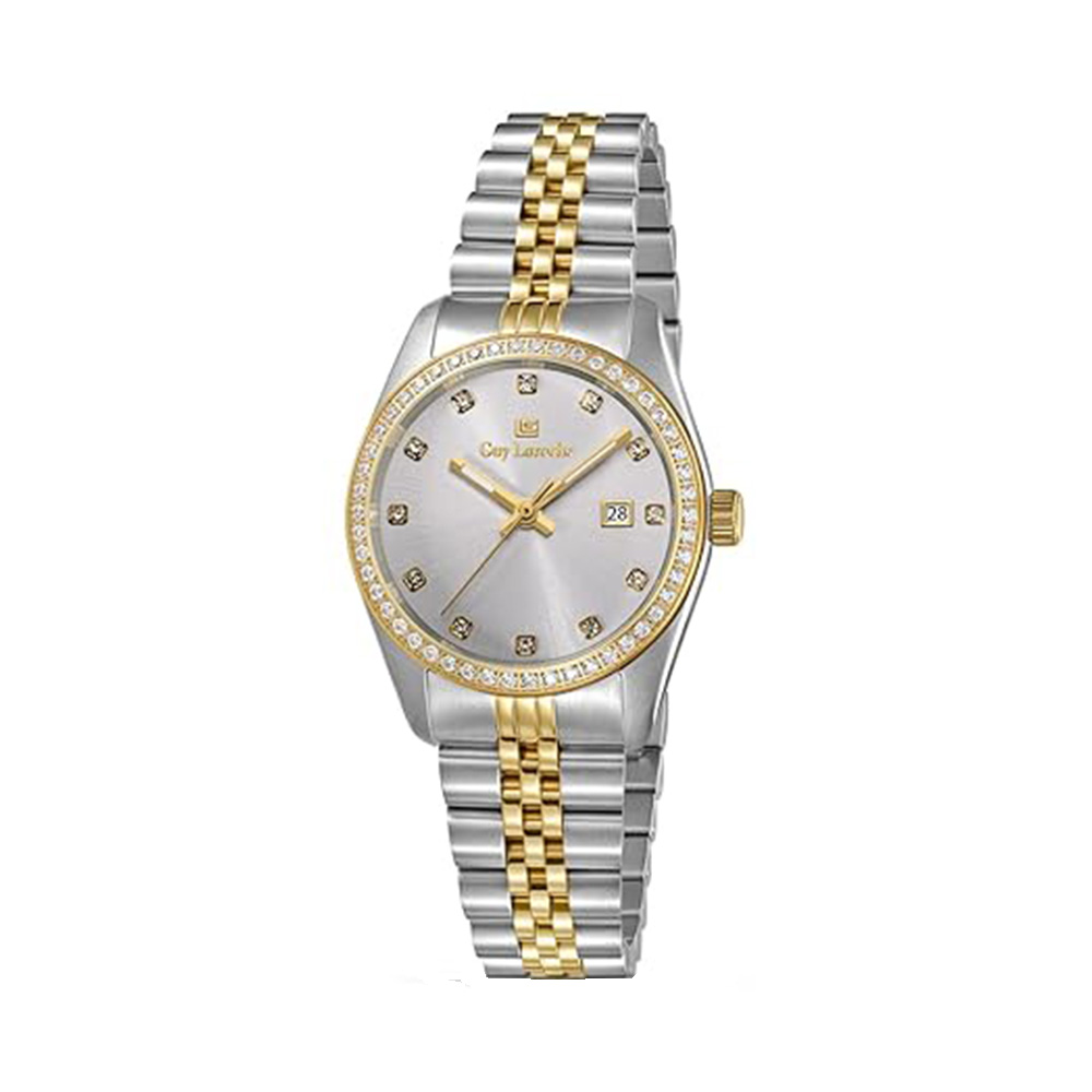 Picture of Guy Laroche Rosalie Quartz Silver Dial Gold Tone Watch For Women GLWLG0002808