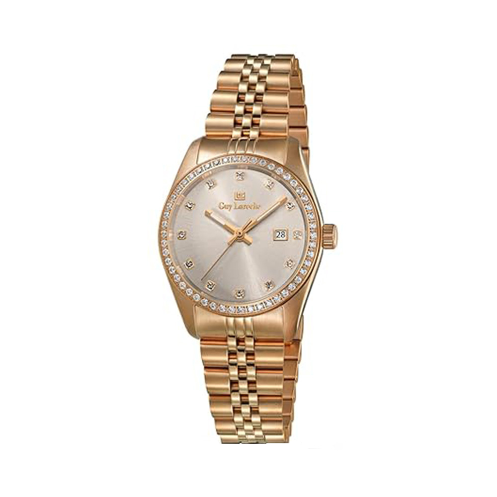 Picture of Guy Laroche Rosalie Quartz Silver Dial Rose Gold Tone Watch For Women GLWLG0002809