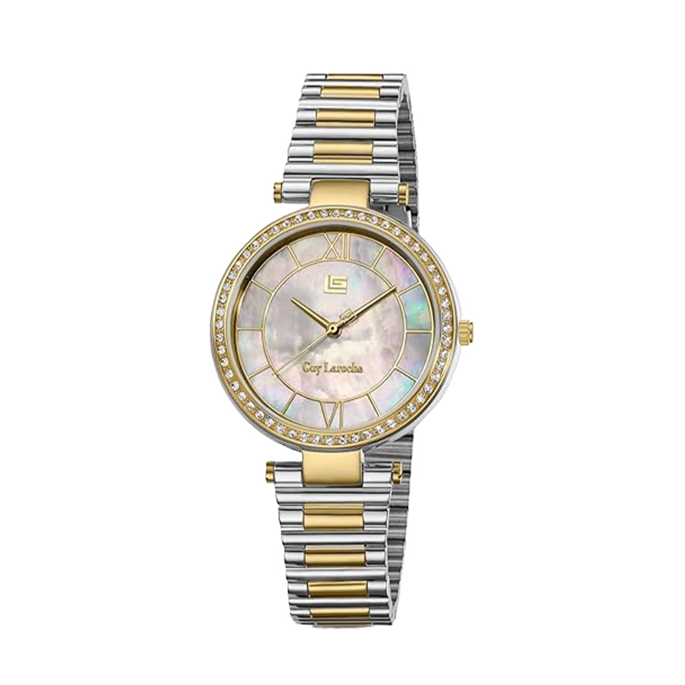 Picture of Guy Laroche Violette Quartz White Mop Dial Two Tone Stainless Steel Watch For Women GLWLG0004303