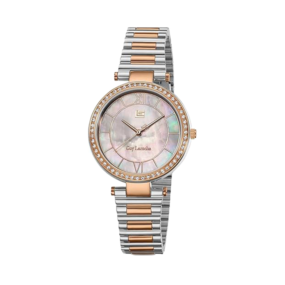 Picture of Guy Laroche Violette Quartz White Mop Dial Two Tone Stainless Steel Watch For Women GLWLG0004304