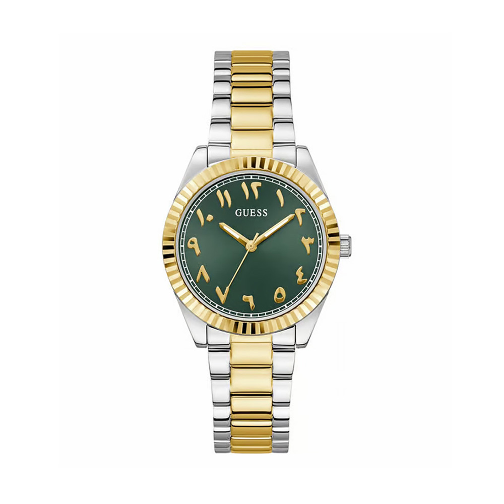 Picture of Guess Dress Green Dial Two Tone Stainless Steel Women'S Watch GW0735L2