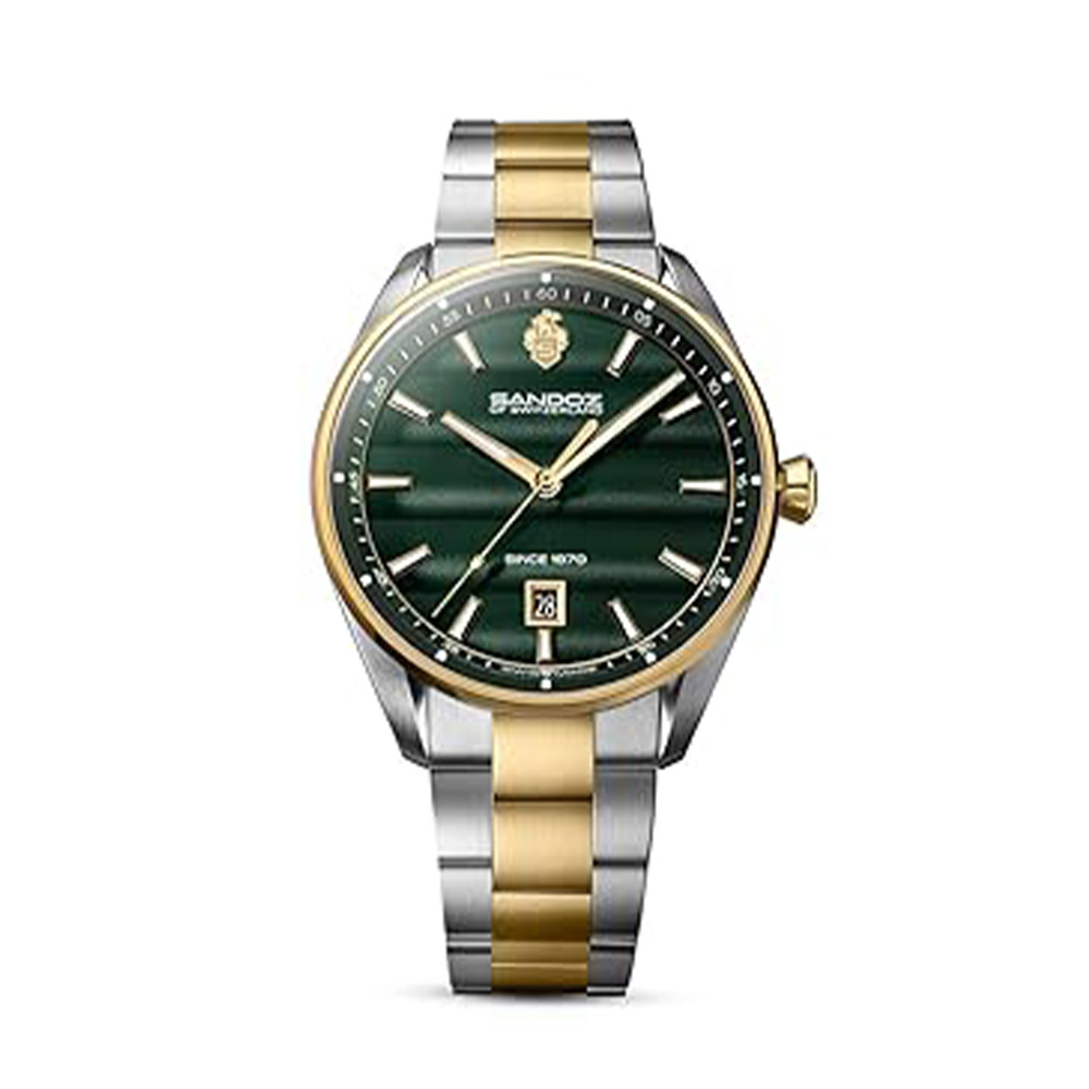 Picture of Sandoz Bachelin Swiss Quartz Green Dial Stainless Steel Watch For Men SZWGH0001111