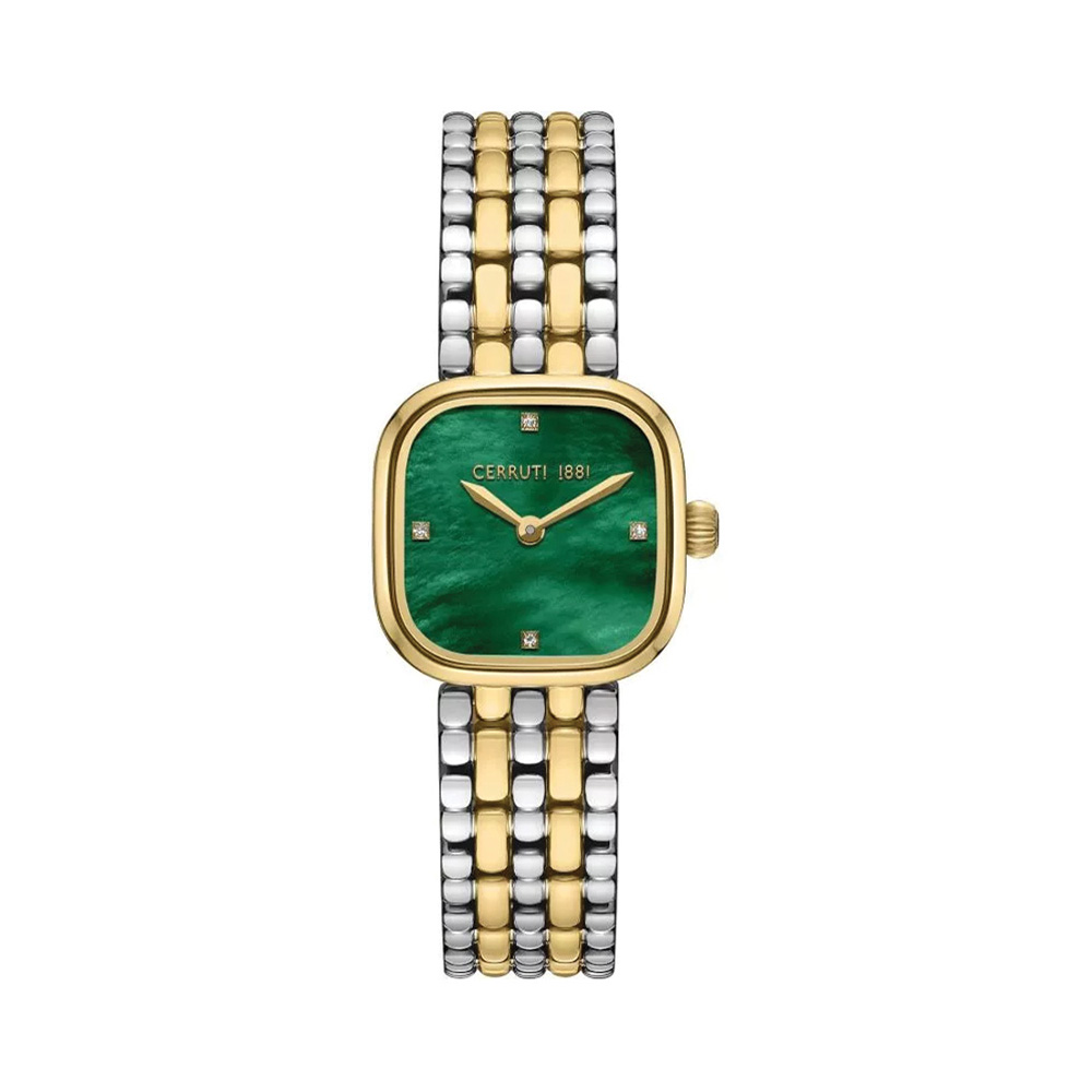 Picture of Cerruti 1881 Casena Green Mother Of Pearl Dial Two Tone Bracelet Women'S Watch CIWLG0086603