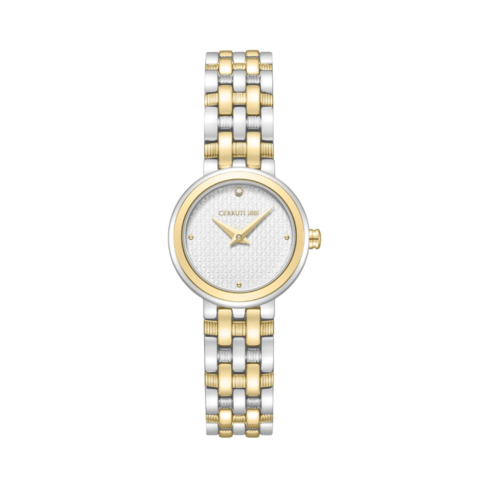 Picture of Cerruti 1881 Dual Tone Stainless Steel White Dial Women'S Watch CIWLG0095702