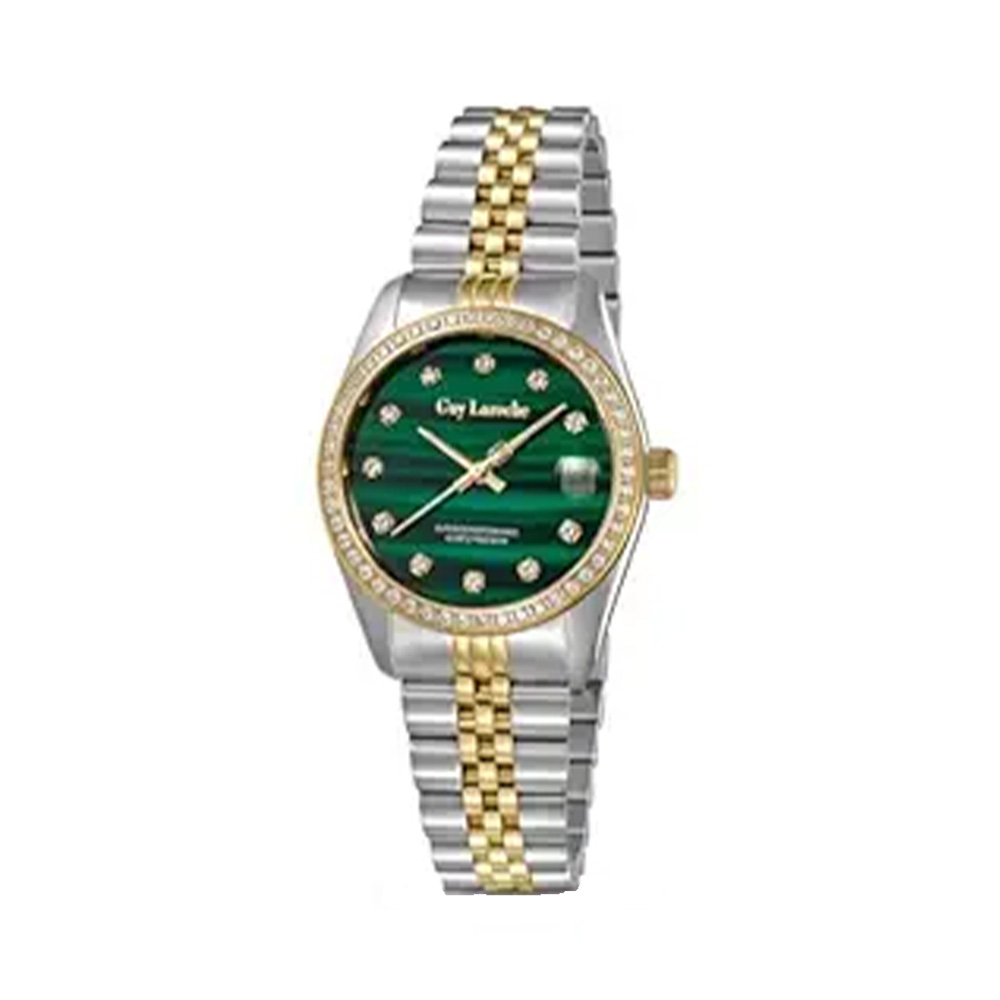 Picture of Guy Laroche Rosalie Swiss Quartz Green Dial Gold Tone Stainless Steel Watch For Women GLWLH0002816