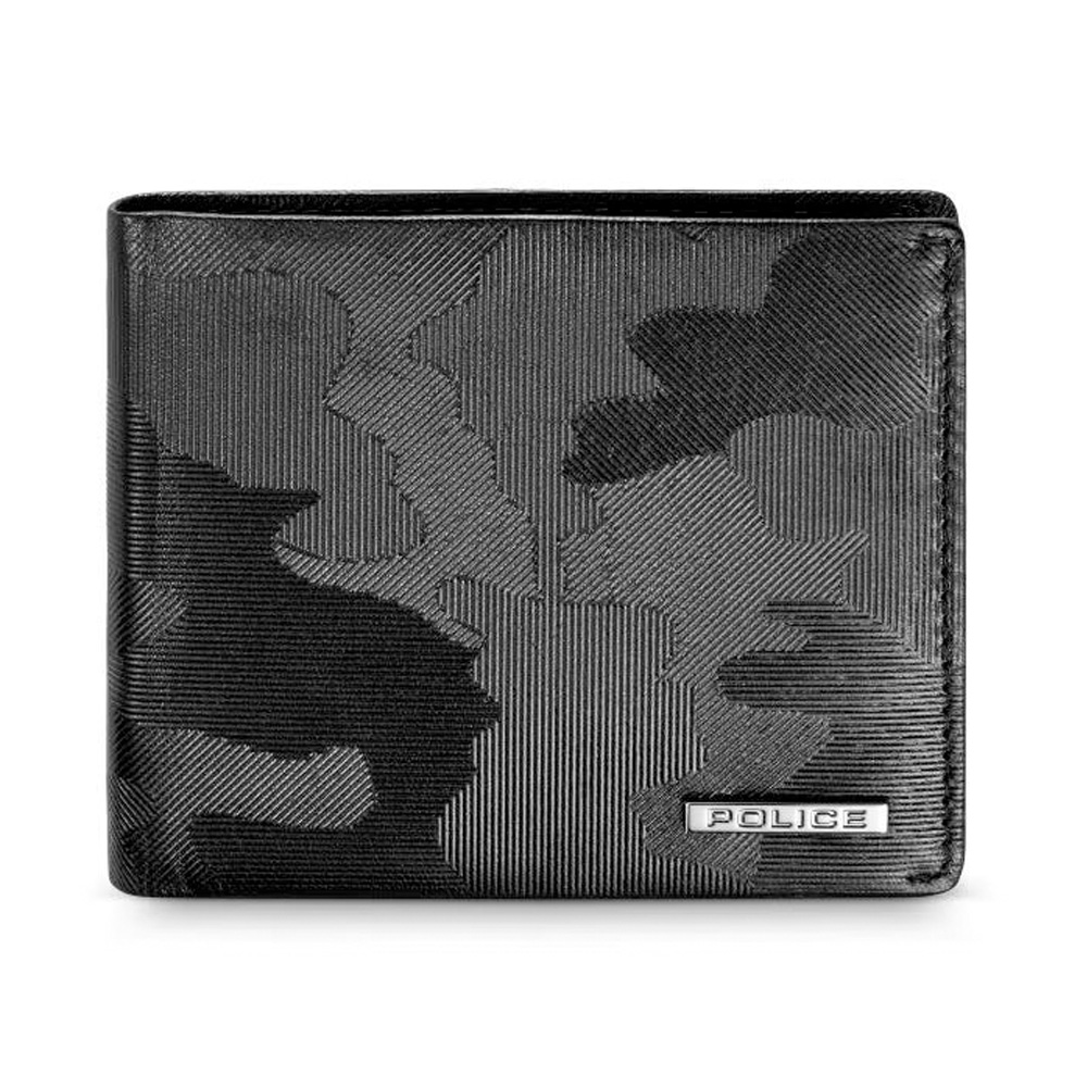 Picture of Police Black Camouflage Leather Bifold Mens Wallet PELGW2509911