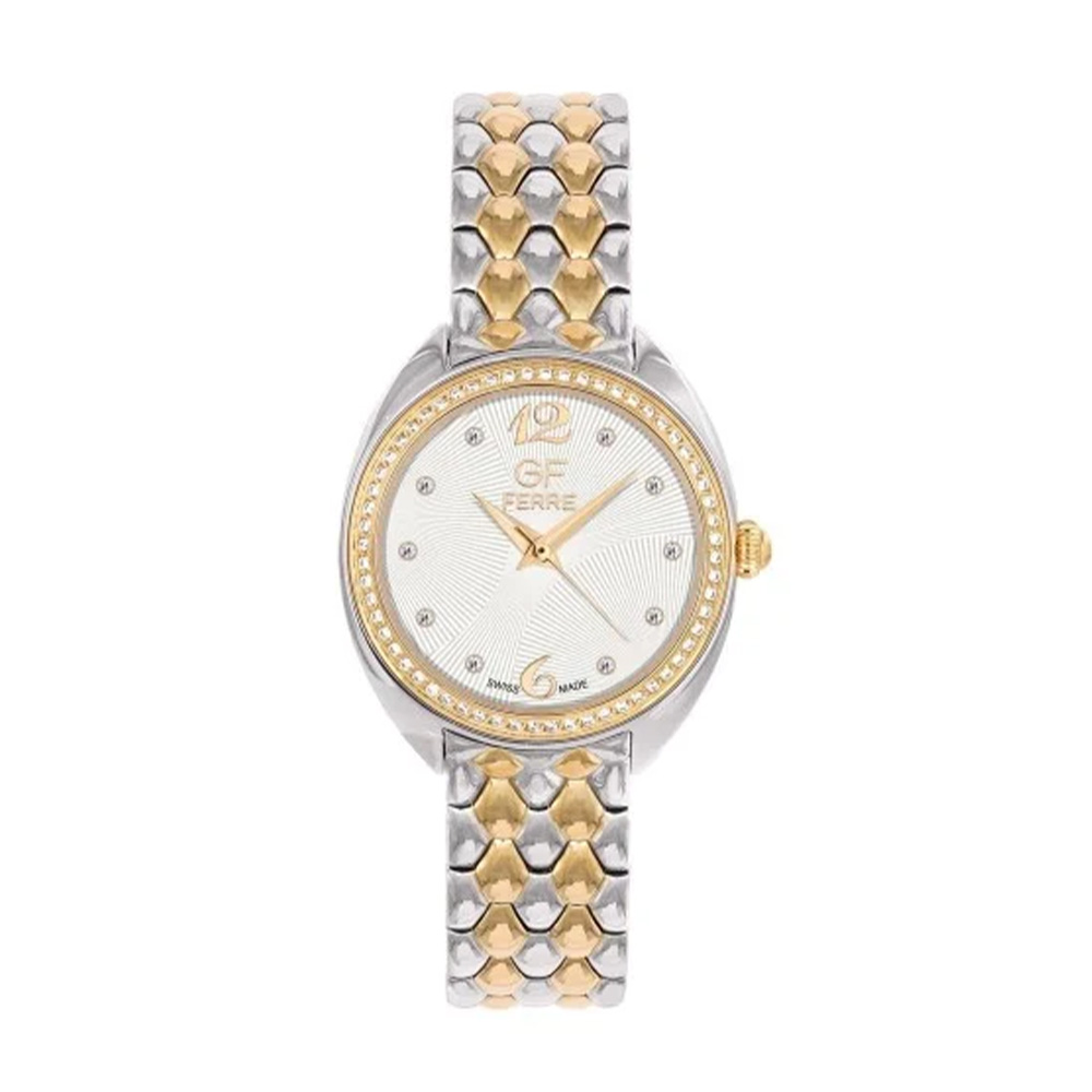 Picture of GF Ferre Women's Silver Dial Two-Tone Zircon Watch GFTG5016LZ