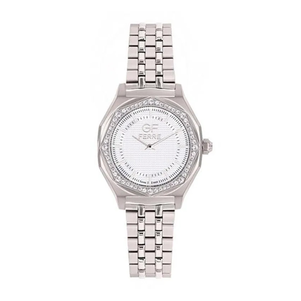 Picture of GF Ferre Women's White Dial Stainless Steel Zircon Watch GFSS8064LZ
