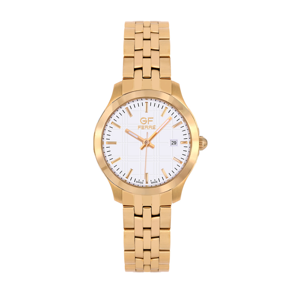 Picture of GF Ferre Women's White Dial Gold Plated Watch GFGP3212L