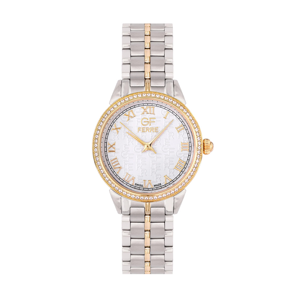 Picture of GF Ferre Women's Silver Dial Two-Tone Zircon Watch GFTG5027LZ