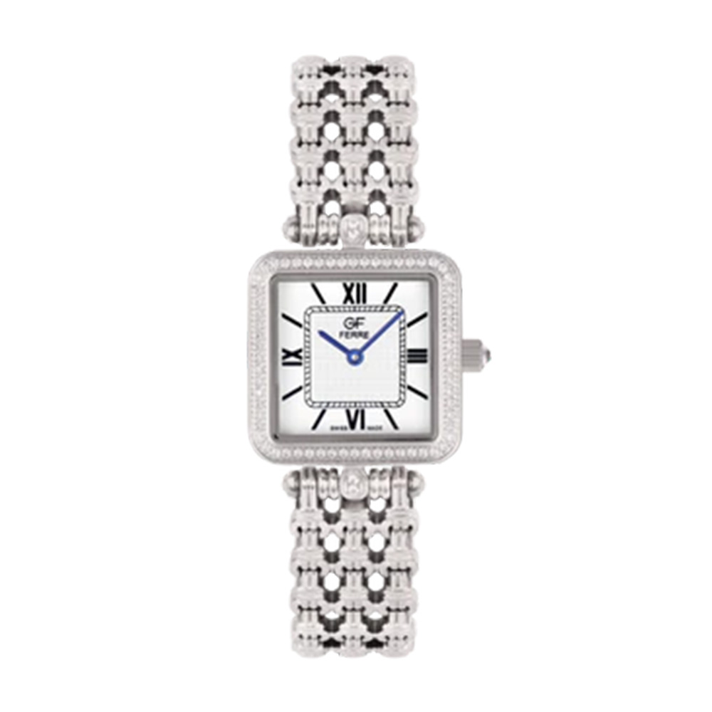 Picture of GF Ferre Women's White Dial Stainless Steel Zircon Watch GFSS8069LZ