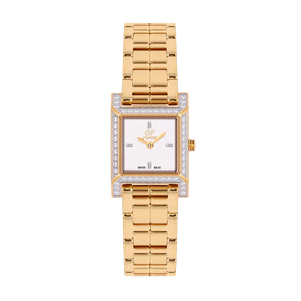 Picture of GF Ferre Women's White Dial Gold Plated Zircon Watch GFGP170027LZ