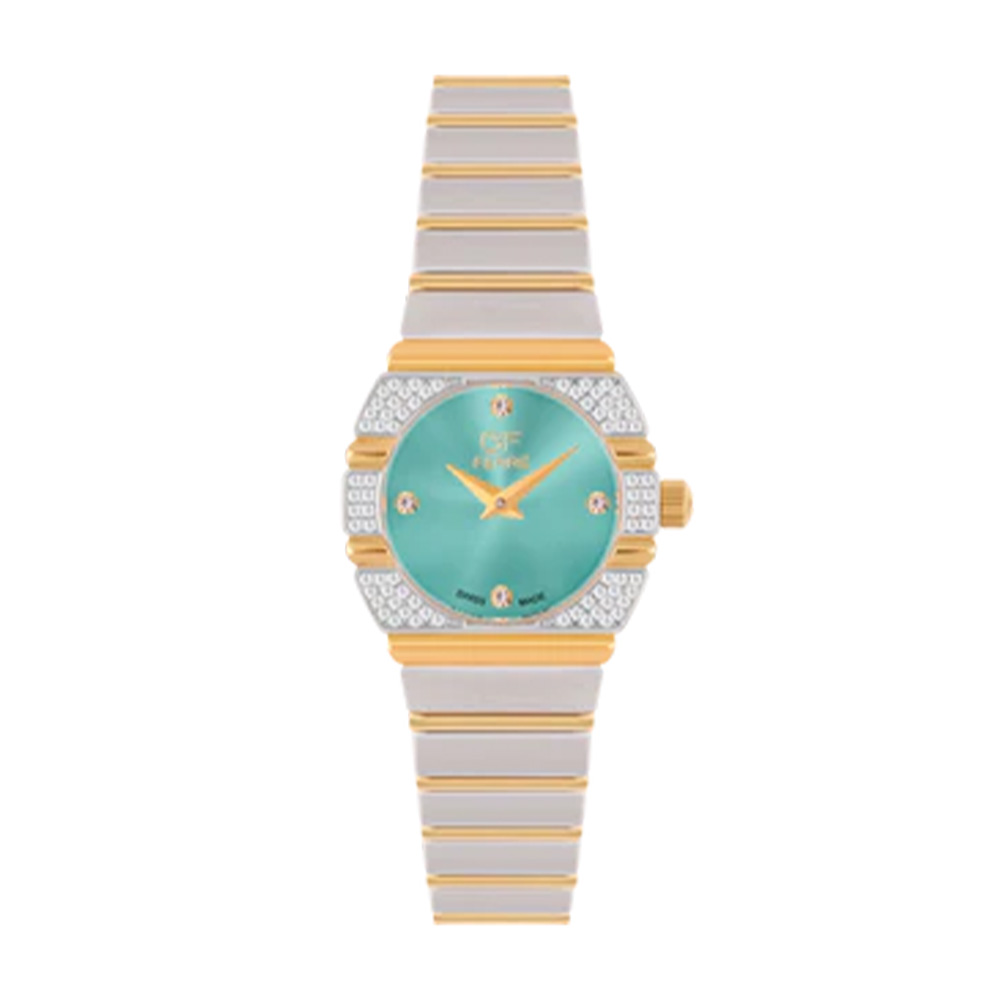 Picture of GF Ferre Women's Tiffany Dial Two-Tone Zircon Watch GFTGTF170036LZ