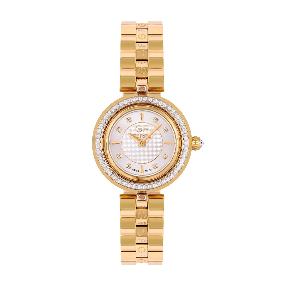 Picture of GF Ferre Women's White Dial Gold Plated Zircon Watch GFGP170046LZ