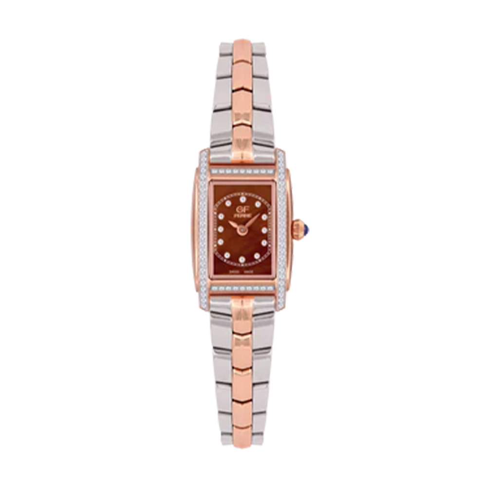 Picture of GF Ferre Women's Brown Dial Two-Tone Rose Gold Zircon Watch GFTRBR170089LZ