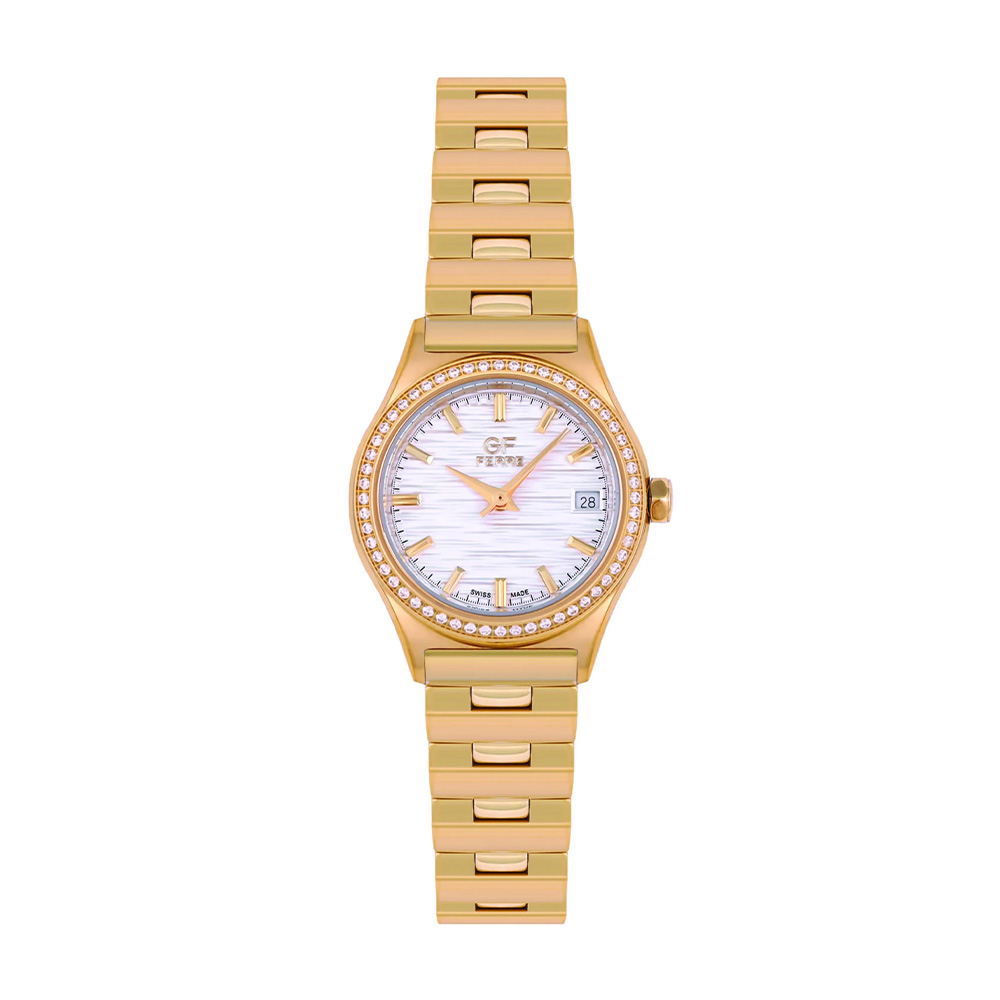 Picture of GF Ferre Women's Silver Dial Gold Plated Zircon Watch GFGP24360LZ